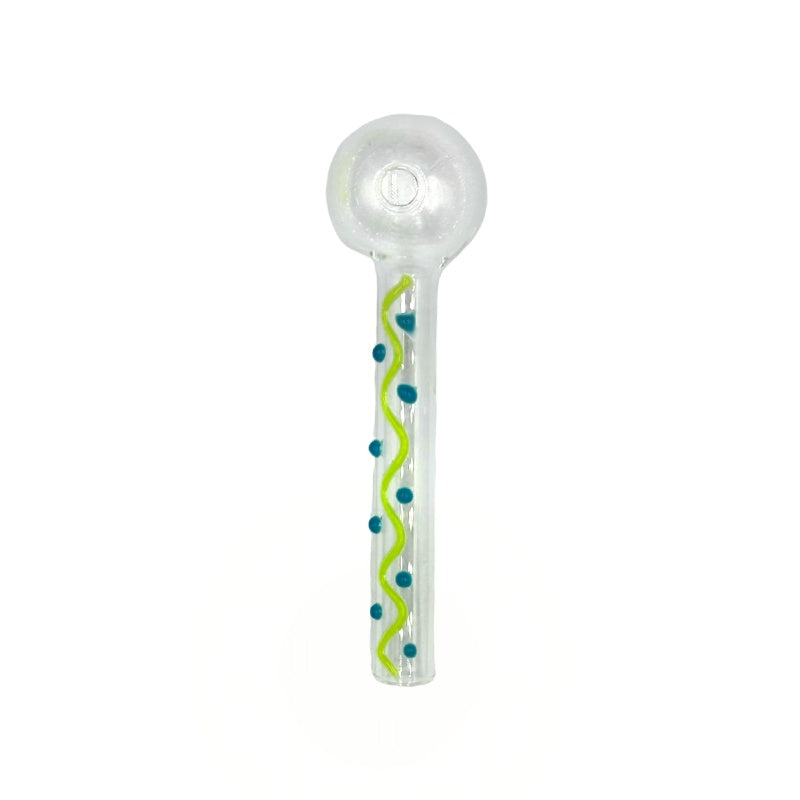 5-pack Glow In The Dark, Portable Heat Resistant Clear Glass Oil Burner Accessories