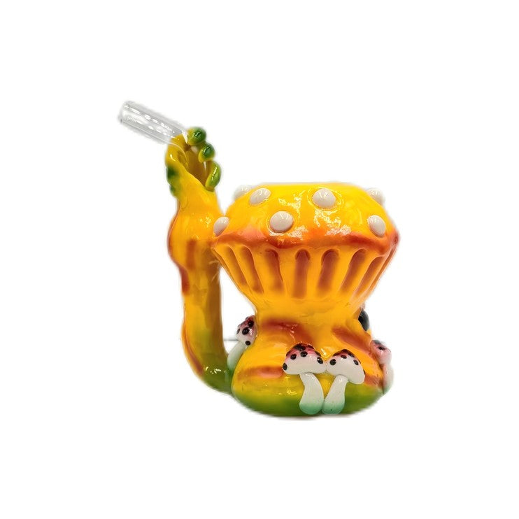 FERMID 13cm/ 5.12in Yellow Handmade Cartoon Artwork Glass Gift Decor