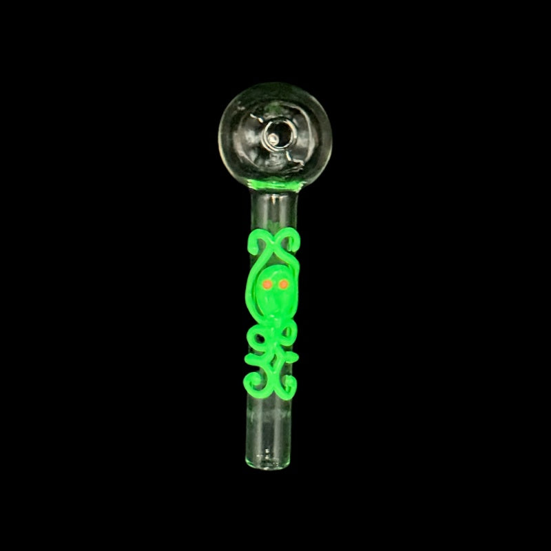 FERMID 4 Inch Luminous Glow in the Dark, Small Portable Heat Resistant Thick Glass Straws