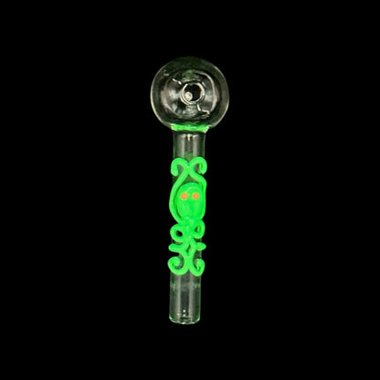 FERMID 4 Inch Luminous Glow in the Dark, Small Portable Heat Resistant Thick Glass Straws