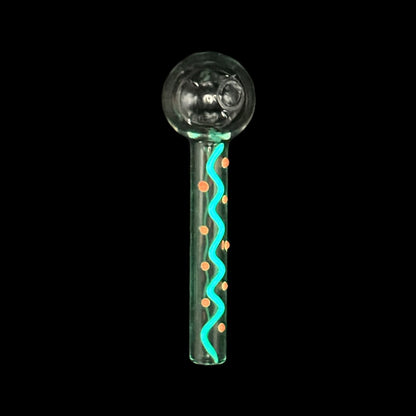 5-pack Glow In The Dark, Portable Heat Resistant Clear Glass Oil Burner Accessories