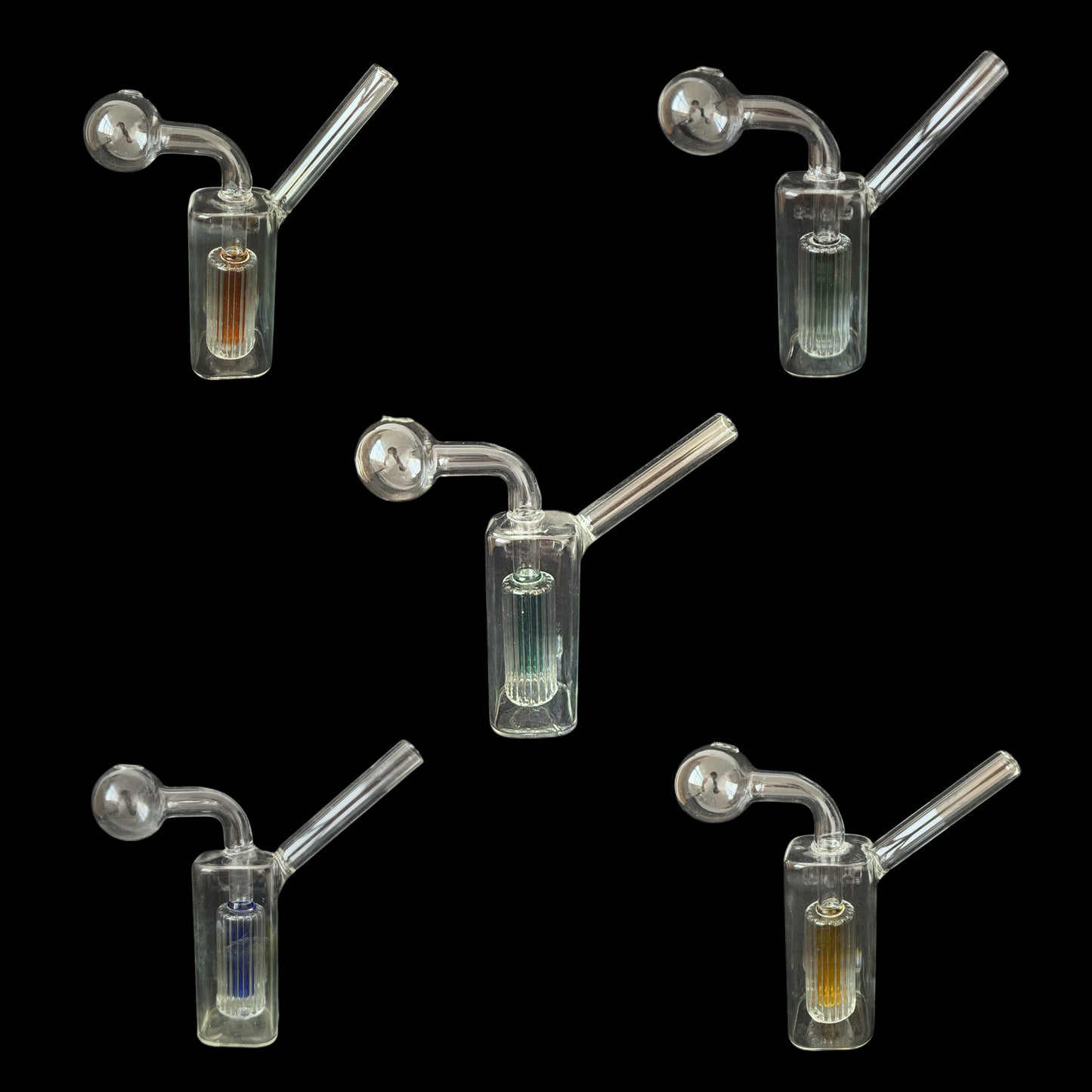 FERMID 13cm/ 5.12in Random Color Portable Borosilicate Handmade Glass Smkoing Must Gift