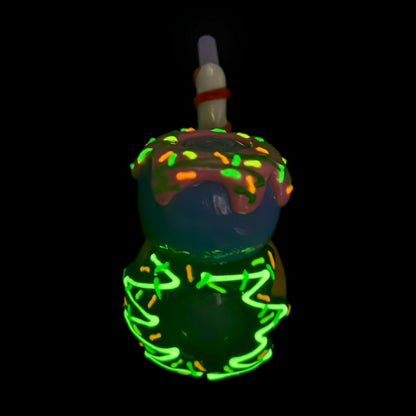 FERMID Luminous 13cm/ 5.12in Portable Colorful Borosilicate Glass Handmade Artwork Gift Decor