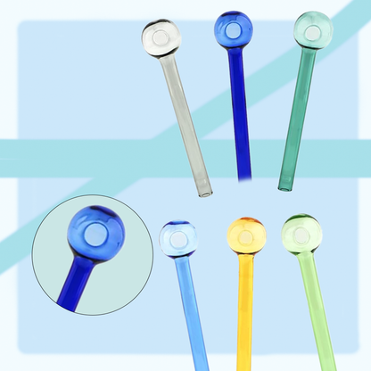 FERMID 4" Thick Colorful Multicolour Colored Thick Glass Straws