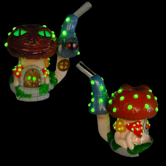 FERMID Luminous 13cm/ 5.12in Handmade Cartoon Artwork Glass Gift Decor