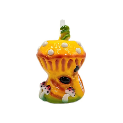 FERMID 13cm/ 5.12in Yellow Handmade Cartoon Artwork Glass Gift Decor