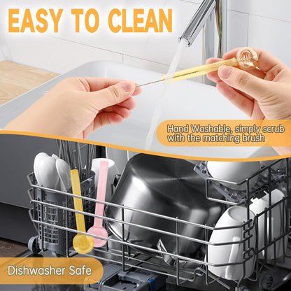 FERMID 4" Thick Colorful Multicolour Colored Thick Glass Straws