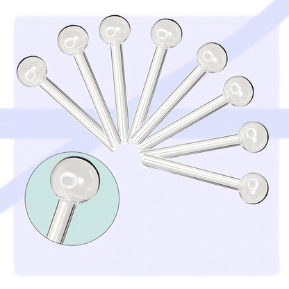 FERMID 4 Inch Creative High Temperature Resistant Reusable Clear Glass Straws With Cleaning Brush