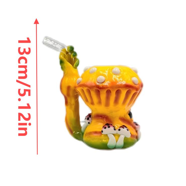 FERMID 13cm/ 5.12in Yellow Handmade Cartoon Artwork Glass Gift Decor