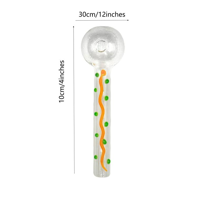 5-pack Glow In The Dark, Portable Heat Resistant Clear Glass Oil Burner Accessories