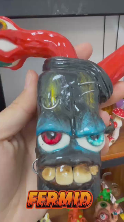 FERMID Luminous 13cm/ 5.12in Handmade Cartoon Artwork Glass Gift Decor