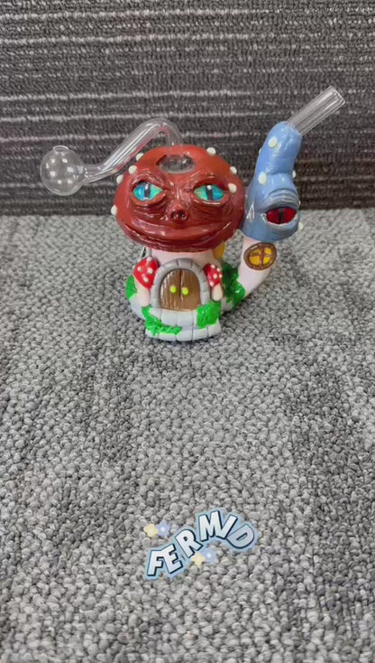 FERMID Luminous 13cm/ 5.12in Handmade Cartoon Artwork Glass Gift Decor