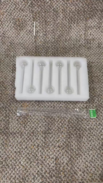 FERMID 4 Inch Creative High Temperature Resistant Reusable Clear Glass Straws With Cleaning Brush