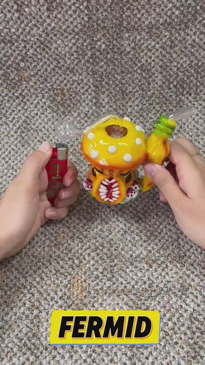 FERMID 13cm/ 5.12in Yellow Handmade Cartoon Artwork Glass Gift Decor