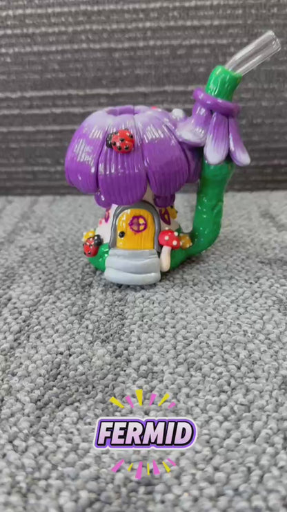 FERMID 13cm/ 5.12in Handmade Cartoon Artwork Glass Artwork Gift Decor